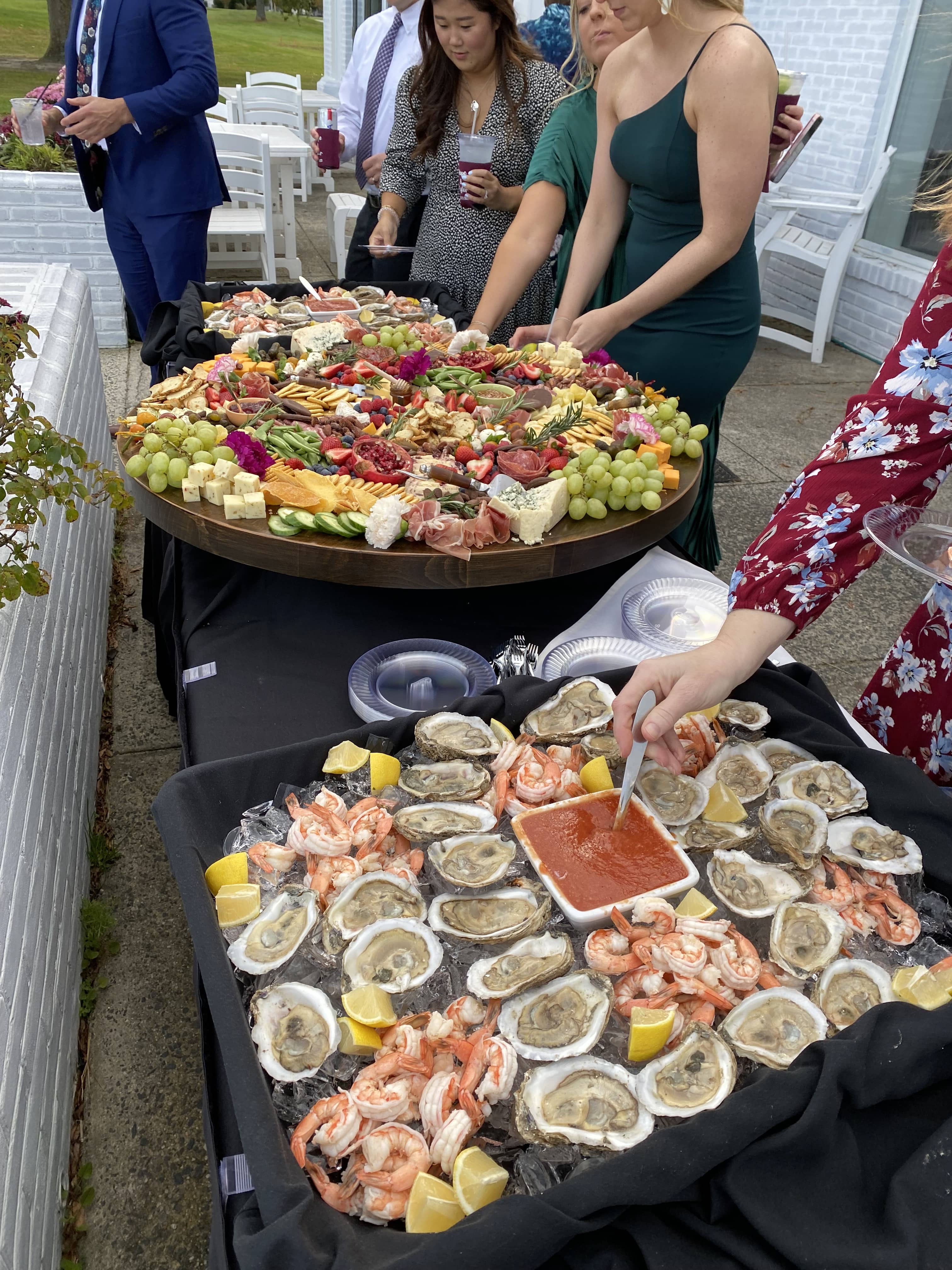 Large platters of food for an event at the Ocean City Golf Club